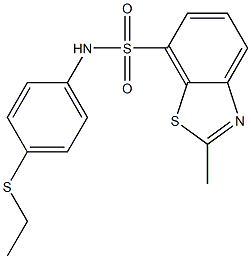 N-(4-ethylsulfanylphenyl)-2-methyl-1,3-benzothiazole-7-sulfonamide Structure