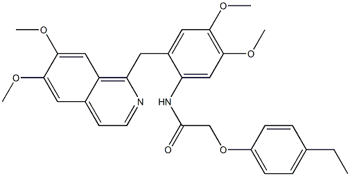 N-[2-[(6,7-dimethoxyisoquinolin-1-yl)methyl]-4,5-dimethoxyphenyl]-2-(4-ethylphenoxy)acetamide