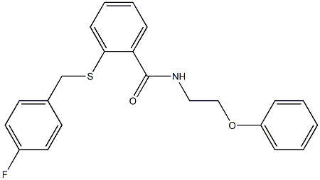 2-[(4-fluorophenyl)methylsulfanyl]-N-(2-phenoxyethyl)benzamide