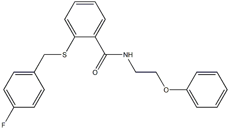  2-[(4-fluorophenyl)methylsulfanyl]-N-(2-phenoxyethyl)benzamide