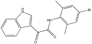 N-(4-bromo-2,6-dimethylphenyl)-2-(1H-indol-3-yl)-2-oxoacetamide Struktur