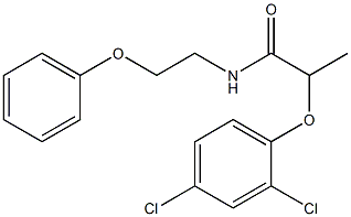 2-(2,4-dichlorophenoxy)-N-(2-phenoxyethyl)propanamide Struktur
