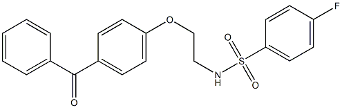 N-[2-(4-benzoylphenoxy)ethyl]-4-fluorobenzenesulfonamide 化学構造式