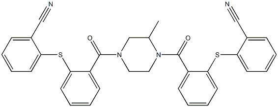 2-[2-[4-[2-(2-cyanophenyl)sulfanylbenzoyl]-3-methylpiperazine-1-carbonyl]phenyl]sulfanylbenzonitrile