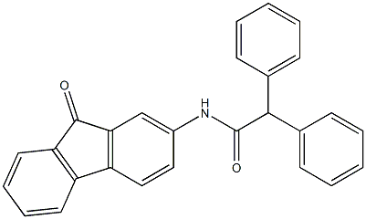 N-(9-oxofluoren-2-yl)-2,2-diphenylacetamide Struktur