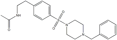 N-[2-[4-(4-benzylpiperazin-1-yl)sulfonylphenyl]ethyl]acetamide Structure