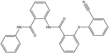 2-[[2-(2-cyanophenyl)sulfanylbenzoyl]amino]-N-phenylbenzamide 结构式