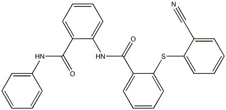 2-[[2-(2-cyanophenyl)sulfanylbenzoyl]amino]-N-phenylbenzamide|