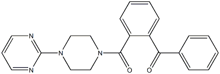 phenyl-[2-(4-pyrimidin-2-ylpiperazine-1-carbonyl)phenyl]methanone,,结构式