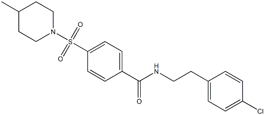 N-[2-(4-chlorophenyl)ethyl]-4-(4-methylpiperidin-1-yl)sulfonylbenzamide Structure