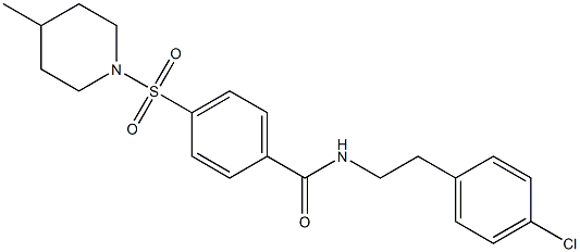 N-[2-(4-chlorophenyl)ethyl]-4-(4-methylpiperidin-1-yl)sulfonylbenzamide