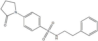 4-(2-oxopyrrolidin-1-yl)-N-(2-phenylethyl)benzenesulfonamide Struktur