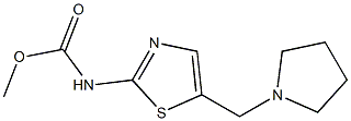 methyl N-[5-(pyrrolidin-1-ylmethyl)-1,3-thiazol-2-yl]carbamate Struktur