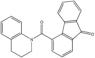 4-(3,4-dihydro-2H-quinoline-1-carbonyl)fluoren-9-one,,结构式