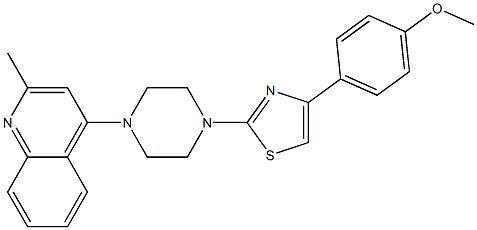 4-(4-methoxyphenyl)-2-[4-(2-methylquinolin-4-yl)piperazin-1-yl]-1,3-thiazole Structure