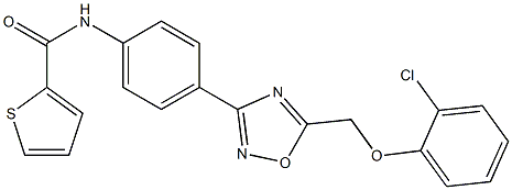 N-[4-[5-[(2-chlorophenoxy)methyl]-1,2,4-oxadiazol-3-yl]phenyl]thiophene-2-carboxamide