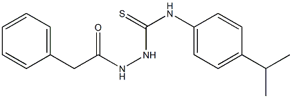 1-[(2-phenylacetyl)amino]-3-(4-propan-2-ylphenyl)thiourea Struktur