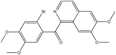 (2-bromo-4,5-dimethoxyphenyl)-(6,7-dimethoxyisoquinolin-1-yl)methanone Structure