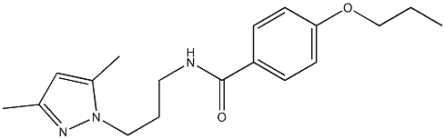 N-[3-(3,5-dimethylpyrazol-1-yl)propyl]-4-propoxybenzamide Struktur