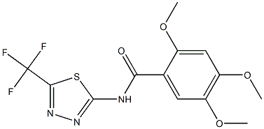 2,4,5-trimethoxy-N-[5-(trifluoromethyl)-1,3,4-thiadiazol-2-yl]benzamide Structure