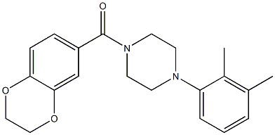 2,3-dihydro-1,4-benzodioxin-6-yl-[4-(2,3-dimethylphenyl)piperazin-1-yl]methanone Structure