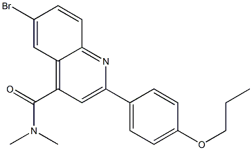 6-bromo-N,N-dimethyl-2-(4-propoxyphenyl)quinoline-4-carboxamide Structure