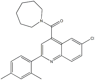azepan-1-yl-[6-chloro-2-(2,4-dimethylphenyl)quinolin-4-yl]methanone Struktur