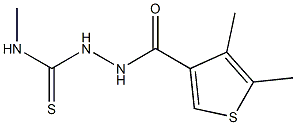 1-[(4,5-dimethylthiophene-3-carbonyl)amino]-3-methylthiourea 化学構造式