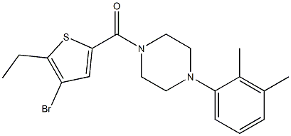 (4-bromo-5-ethylthiophen-2-yl)-[4-(2,3-dimethylphenyl)piperazin-1-yl]methanone Structure