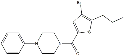 (4-bromo-5-propylthiophen-2-yl)-(4-phenylpiperazin-1-yl)methanone Structure