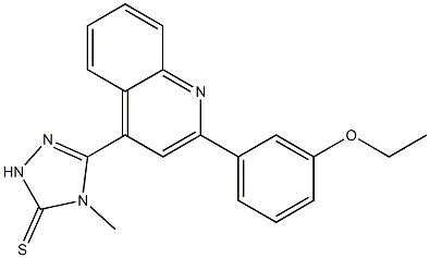 3-[2-(3-ethoxyphenyl)quinolin-4-yl]-4-methyl-1H-1,2,4-triazole-5-thione Structure