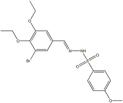 N-[(E)-(3-bromo-4,5-diethoxyphenyl)methylideneamino]-4-methoxybenzenesulfonamide Structure