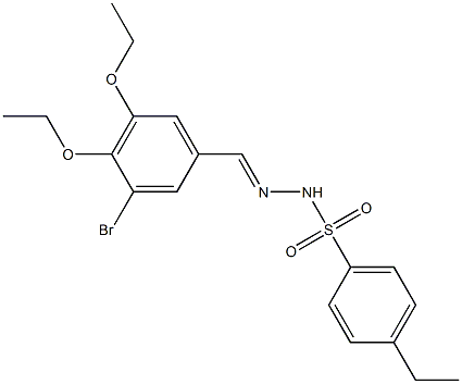 N-[(E)-(3-bromo-4,5-diethoxyphenyl)methylideneamino]-4-ethylbenzenesulfonamide Structure