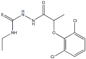 1-[2-(2,6-dichlorophenoxy)propanoylamino]-3-ethylthiourea 化学構造式