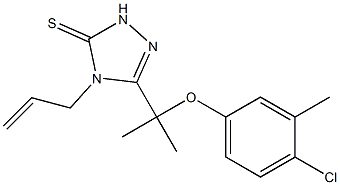 3-[2-(4-chloro-3-methylphenoxy)propan-2-yl]-4-prop-2-enyl-1H-1,2,4-triazole-5-thione Structure