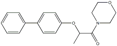 1-morpholin-4-yl-2-(4-phenylphenoxy)propan-1-one Structure