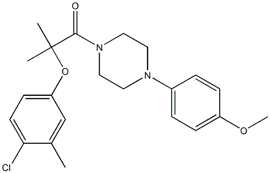 2-(4-chloro-3-methylphenoxy)-1-[4-(4-methoxyphenyl)piperazin-1-yl]-2-methylpropan-1-one Structure