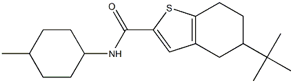 5-tert-butyl-N-(4-methylcyclohexyl)-4,5,6,7-tetrahydro-1-benzothiophene-2-carboxamide Structure