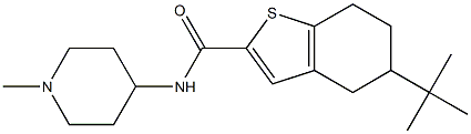 5-tert-butyl-N-(1-methylpiperidin-4-yl)-4,5,6,7-tetrahydro-1-benzothiophene-2-carboxamide Structure