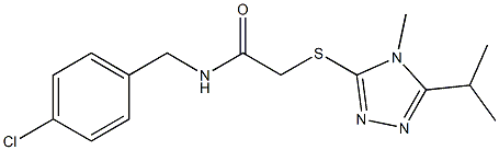 N-[(4-chlorophenyl)methyl]-2-[(4-methyl-5-propan-2-yl-1,2,4-triazol-3-yl)sulfanyl]acetamide Structure