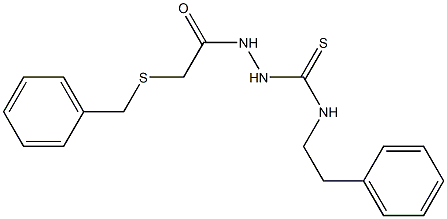 1-[(2-benzylsulfanylacetyl)amino]-3-(2-phenylethyl)thiourea Structure