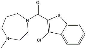 (3-chloro-1-benzothiophen-2-yl)-(4-methyl-1,4-diazepan-1-yl)methanone Structure