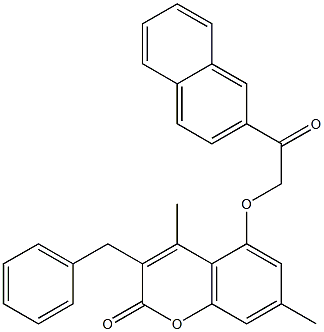 3-benzyl-4,7-dimethyl-5-(2-naphthalen-2-yl-2-oxoethoxy)chromen-2-one