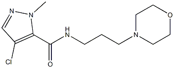 4-chloro-2-methyl-N-(3-morpholin-4-ylpropyl)pyrazole-3-carboxamide 结构式