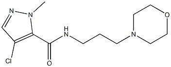 4-chloro-2-methyl-N-(3-morpholin-4-ylpropyl)pyrazole-3-carboxamide Struktur