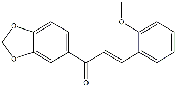 (E)-1-(1,3-benzodioxol-5-yl)-3-(2-methoxyphenyl)prop-2-en-1-one Struktur