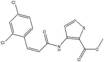 methyl 3-[[(Z)-3-(2,4-dichlorophenyl)prop-2-enoyl]amino]thiophene-2-carboxylate 结构式