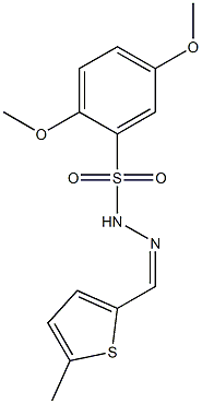 2,5-dimethoxy-N-[(Z)-(5-methylthiophen-2-yl)methylideneamino]benzenesulfonamide Structure
