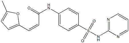 (Z)-3-(5-methylfuran-2-yl)-N-[4-(pyrimidin-2-ylsulfamoyl)phenyl]prop-2-enamide Struktur