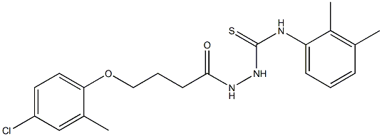 1-[4-(4-chloro-2-methylphenoxy)butanoylamino]-3-(2,3-dimethylphenyl)thiourea Structure